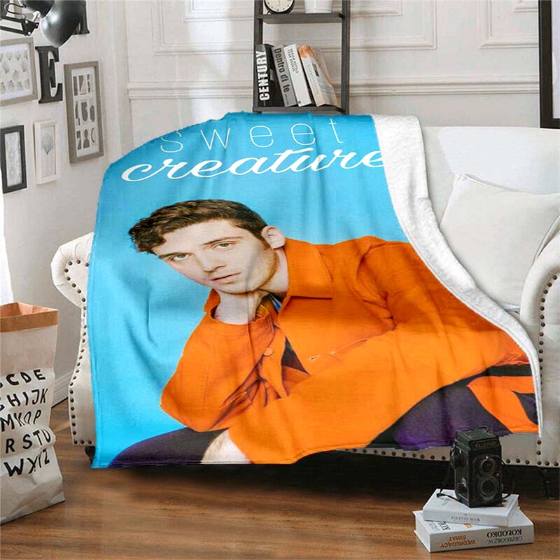 Customizable L-Lauv Singer Soft Flannel Blanket, Warm and Comfortable, Suitable for Picnics, Beds, Sofas, and Home Bedrooms.