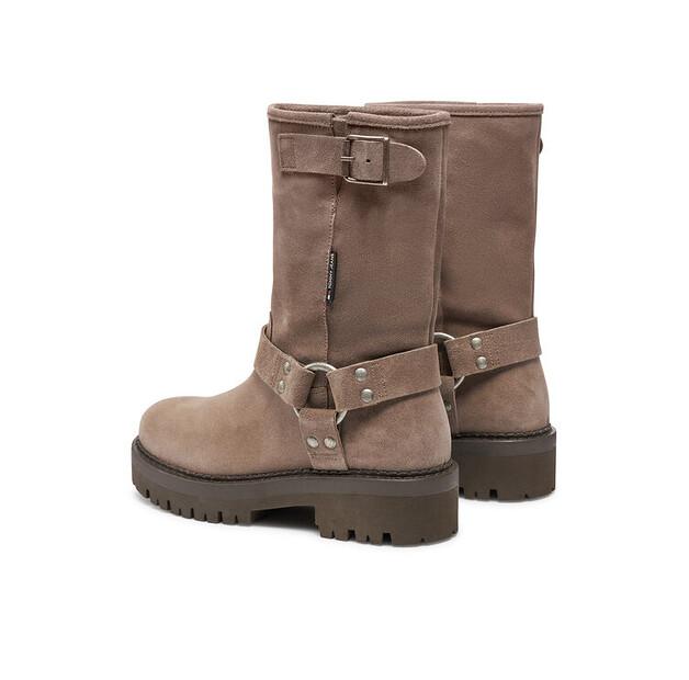 Ankle Boots Tommy Jeans Tjw Urban Biker Boot Suede EN0EN02729 Gray