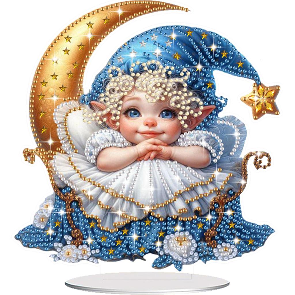 Acrylic Special Shape Butterfly Table Top Diamond Painting Ornament Kits Diamond Painting Desktop Decors for Home Office Decor