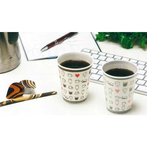 Sunnap Strong Cup Tassu Insulated Paper Cups, 275ml, Pack of 50, Made in Japan, C2750DT