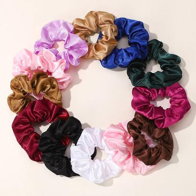 6pcs 4inch Women Silk Scrunchie Elastic Hair Band Multicolor Sweet for Girls Ponytail Holders Chic Hair Rope Hair Accessories