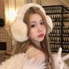 Women's Cute White Plush Winter Earmuffs