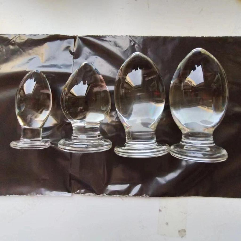 VaHppy Huevo de pato suave, tapón Anal de vidrio Extra grande, 780g, 7cm, SM, Juguetes sexuales BDSM para adultos gay, productos masturbadores femeninos