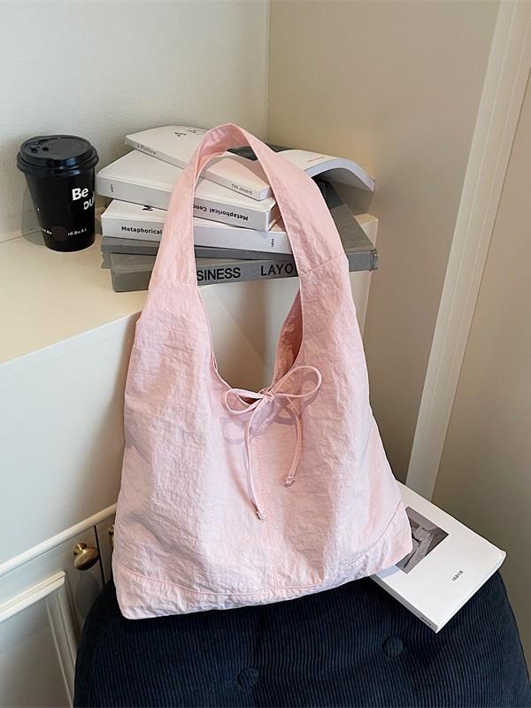 Fashion Nylon Tote Bag With Lazy Bow Knot For Daily Casual Women