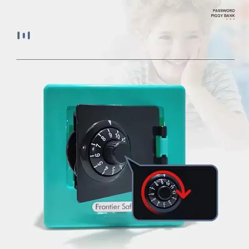 Mini salvadanaio bancario Retro Atm Password rotante Monete in contanti Cassetta di risparmio Cassetta di sicurezza bancaria Deposito automatico banconote Regalo di Natale