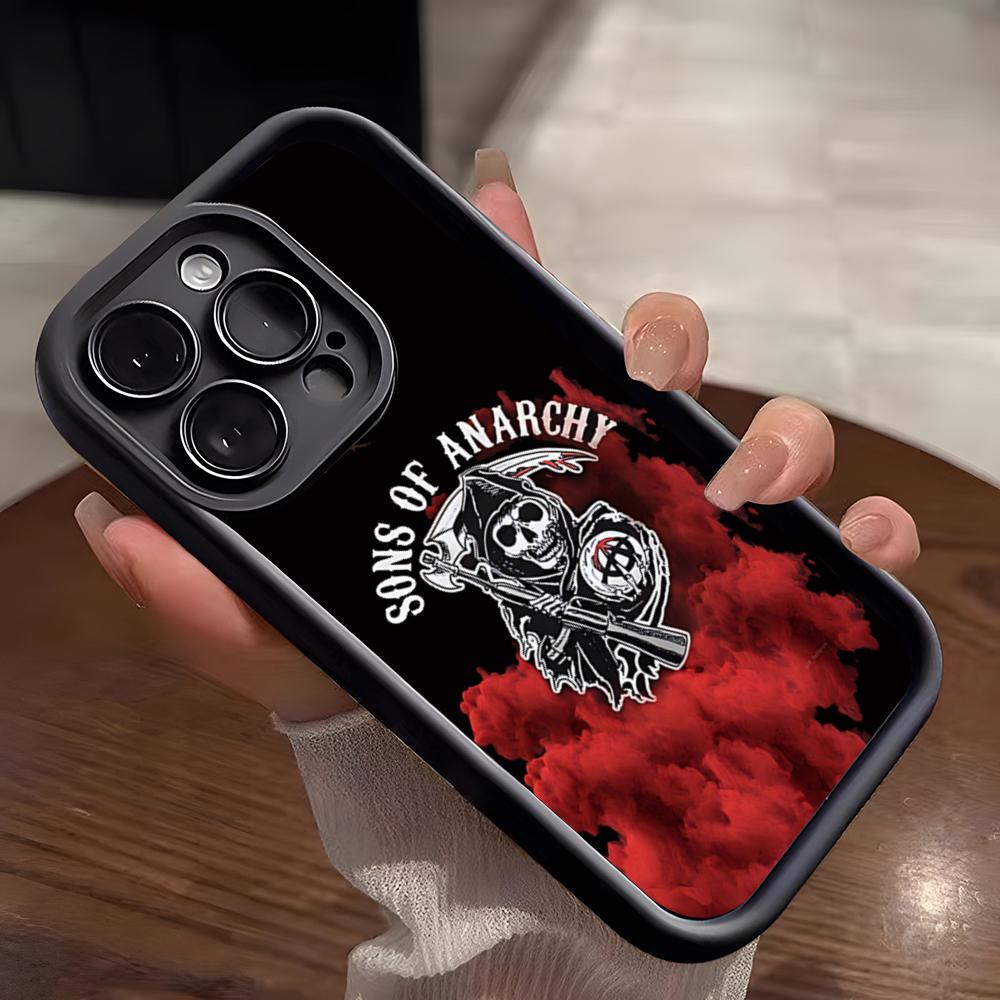 

TV S-Sons Of Anarchy Phone Case For IPhone 17 Pro Max 15 Pro 16 14 Plus 12 13 Mini 11 Pro Shockproof Soft Cover iPhone 14