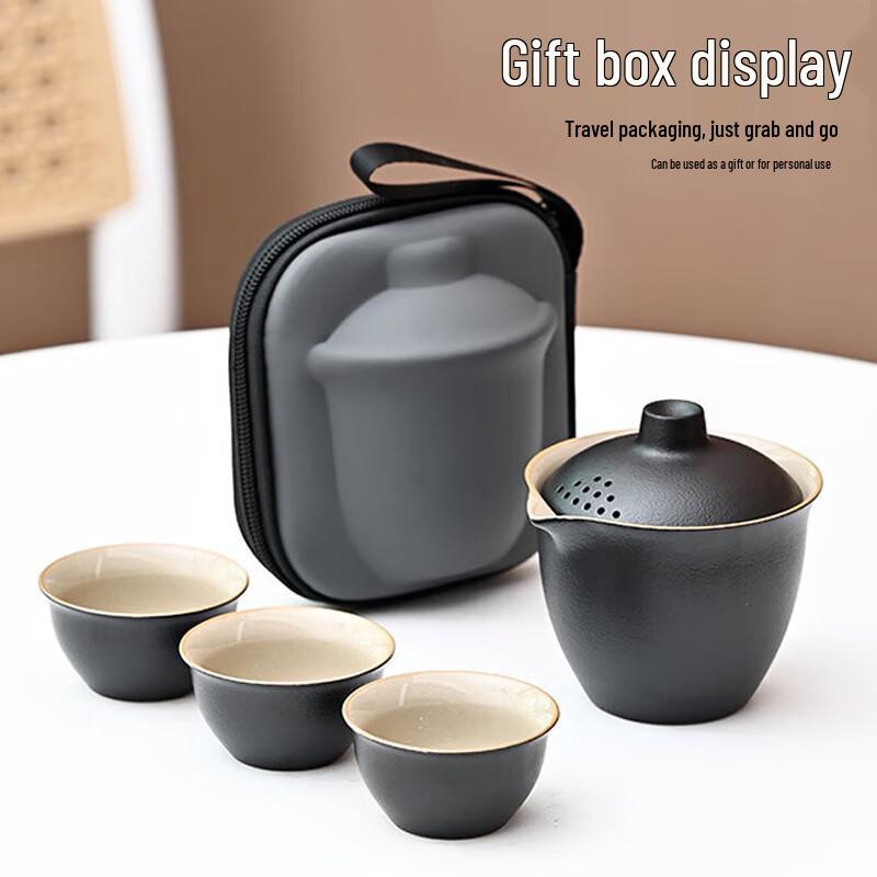 MENGTING Portable Ceramic Kung Fu Tea Set with Filter