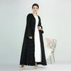 Fashion 2023 Ethnic Style Shoelace Pure Color Cardigan Dress Solid Color Cardigan Dress