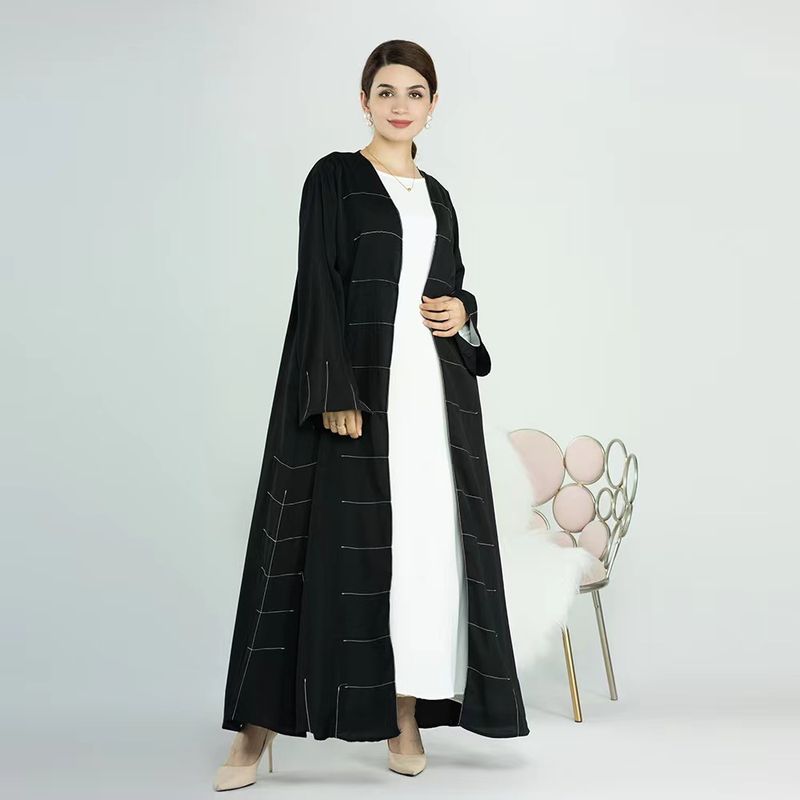 Fashion 2023 Ethnic Style Shoelace Pure Color Cardigan Dress Solid Color Cardigan Dress