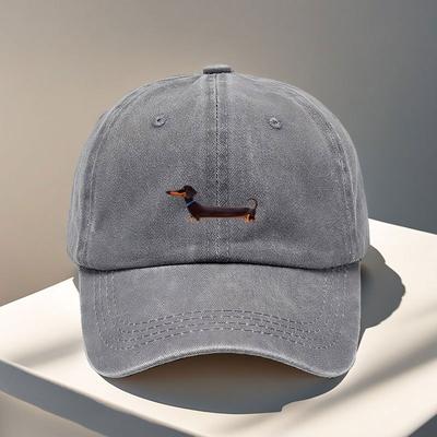Casquette de Baseball Fun Teckel Imprimé Réglable Visière Extérieure Quotidienne Unisexe Cadeau Mignon pour la Famille et les Amis lors des Fêtes