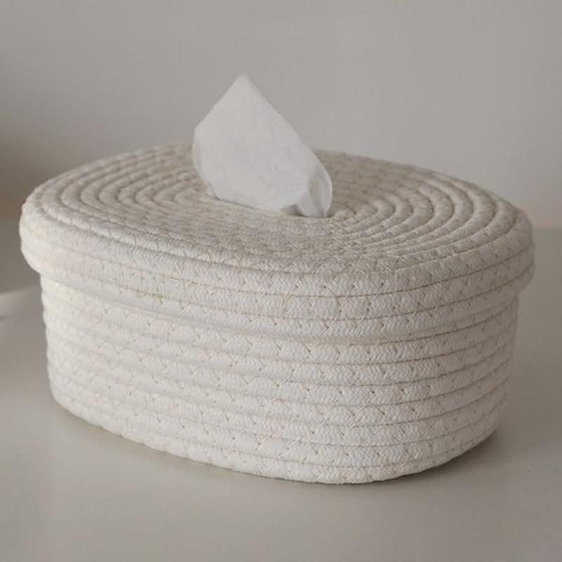 Tissue Box Cover Facial Tissue Holder Napkin Organizer Dispenser for Bathroom Vanity Countertop Night Stands Desk Tabletop Car