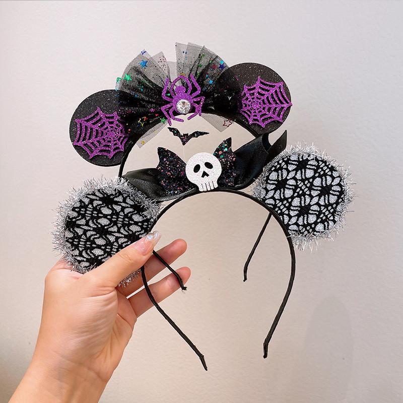 Halloween Cat Ears Pumpkin Spider Headband Hair Clip Cosplay Performance Party