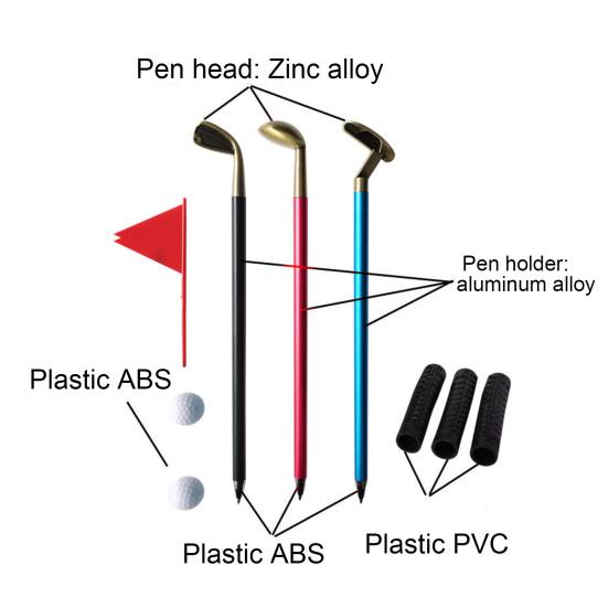 1 Set Mini Golf Pen Set Highly Reductive Golf Mini Course Stress Relief