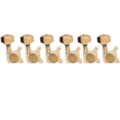 Musiclily Basic 6-Peg Guitar Tuners for Strat/Telecaster Electric Guitars, Gold
