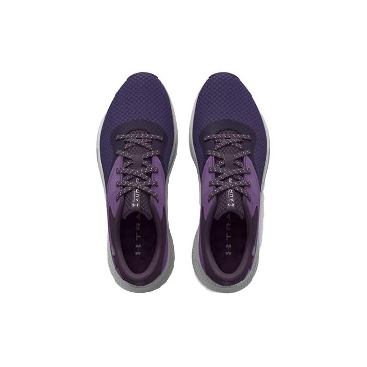 Under Armour Pantofi de antrenament cu talpă joasă, durabili, anti-alunecare, cu absorbție a șocurilor Charged Aurora 2, sneaker pentru femei, alb/violet, 3025060-502