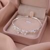 S925 Sterlingsilber Armband Studentin Einfach Mori Frisch und Vielseitig Pflaumenblüte Offenes Armband Zum Verschicken an Freundin Retro Armband