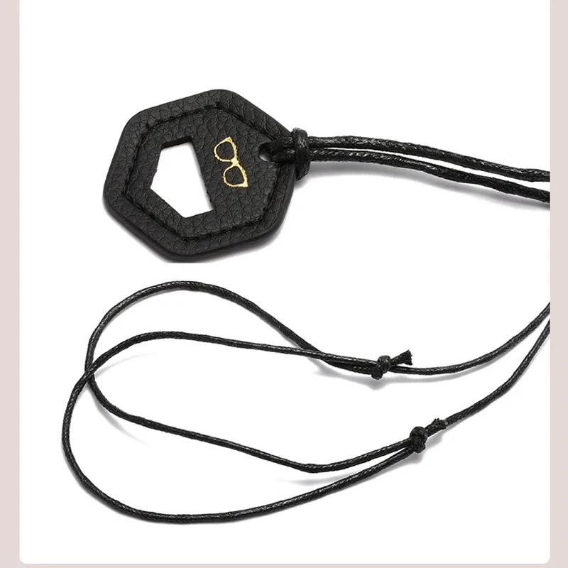 Stylish Durable Hanging Glasses Holder Fresh Sweet PU Leather Sunglasses Rope Portable Eyewear Accessory for Outdoor