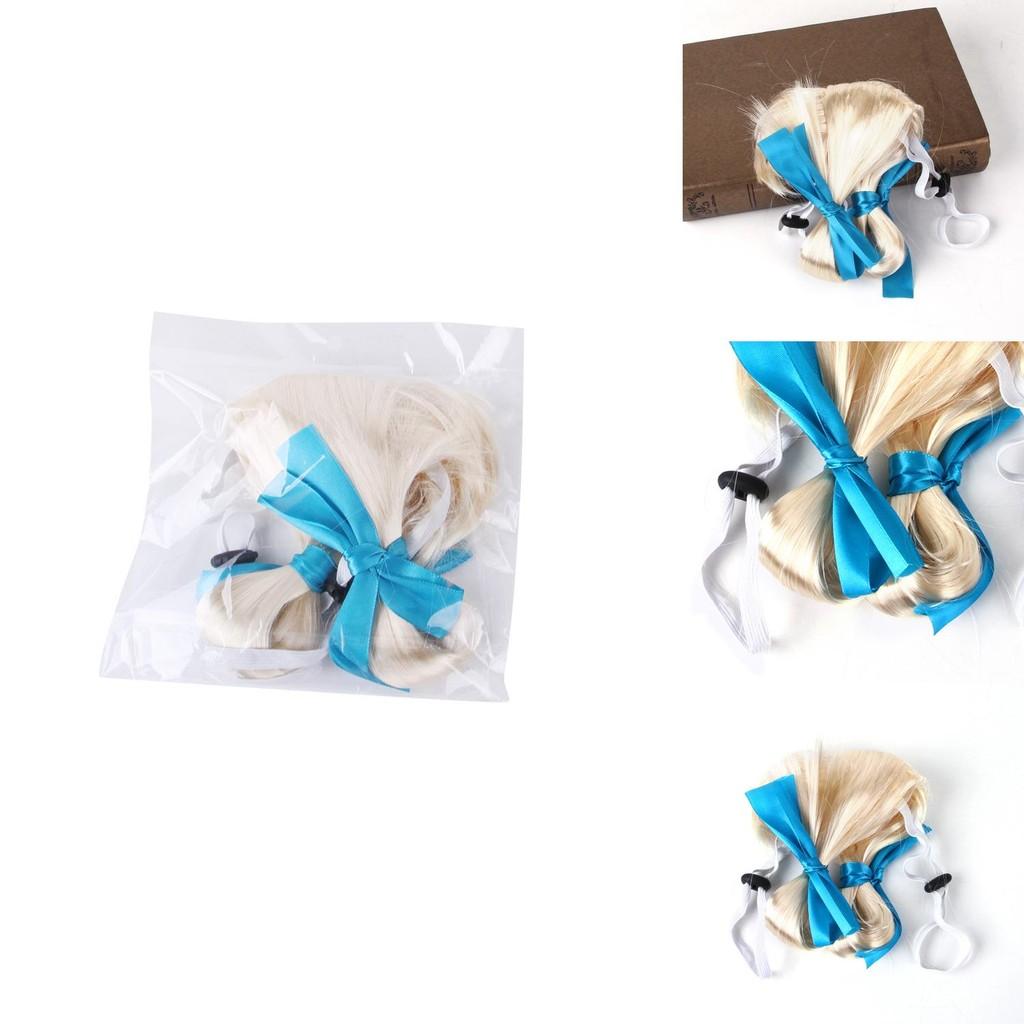 Gold Light Blue Bowknot Pet Hair Cap Headwear Pet Hats Decoration Gift Fashion