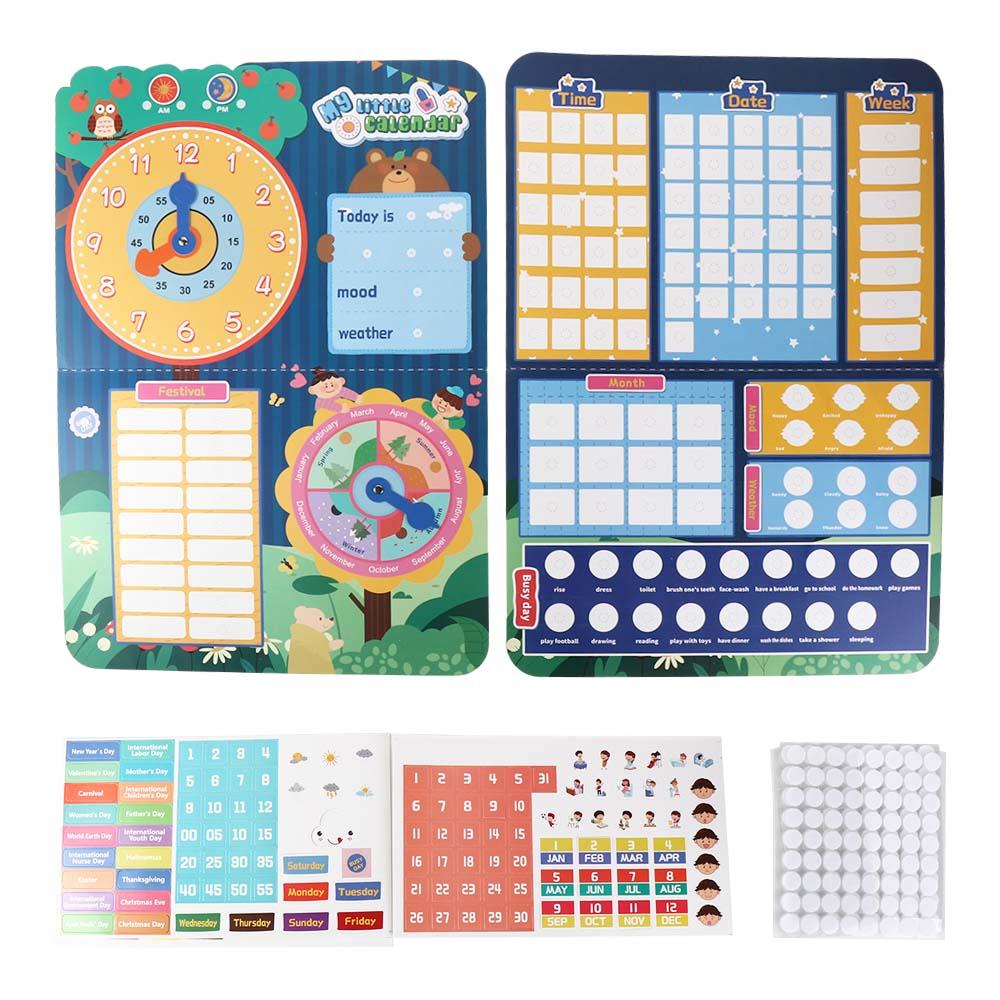 

Week Weather Kids Paste Card Wall Chart Children Awareness Card Calendar Table Cognitive Card разноцветный