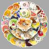 50 Cute Cat Head Stickers: Funny Cartoon Pets for Waterproof Decoration