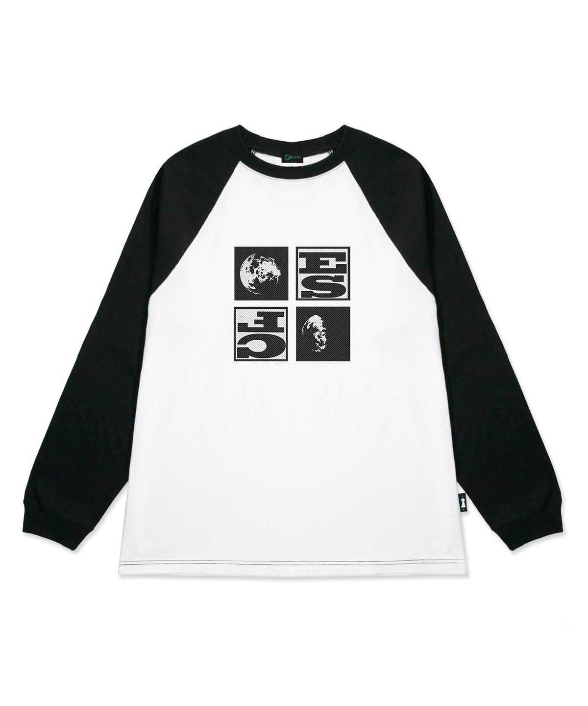 Escape From Square Moon Print Long Sleeve Black L