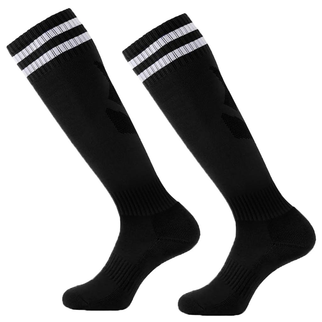 1Pair Soccer Socks Stripe Knee High Softball Baseball Team Sports Socks Breathable Football Socks for Men Women