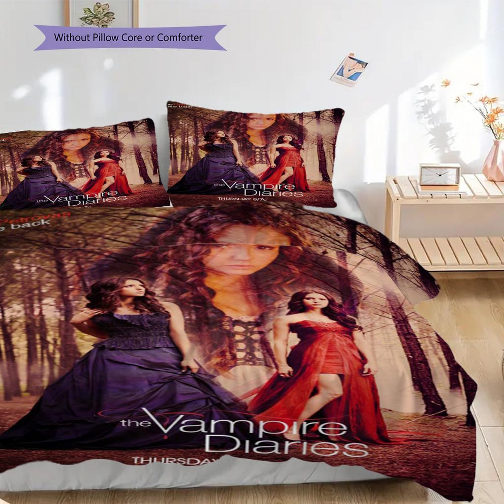 Vampire Diaries Meets Originals Bedding 1 Duvet Cover 2 Pillowcase Without Core Soft And Comfortable Bedding Set Duvet Cover And Pillowcase