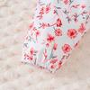 3PCS Baby Girl Clothes Outfits Long Sleeve Lovely Rabbit Bodysuit+Flower Pants+Headband Autumn Casual Wear for Infant 0-18 Months