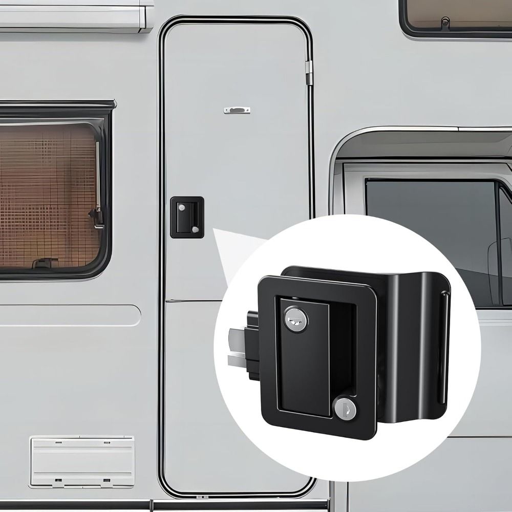 Wear-resistant Camper Lock Replacement Kit 2 Keys Entry Door Lock Lightweight RV Door Lock  Truck