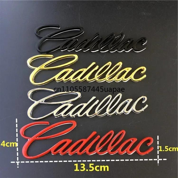 13.5x4cm Car Rear Trunk Letter Sticker Fender Side Metal Badge Emblem For Cadillac ATS BLS CT4 CT5 CTS ESCALADE STS XLR XT6 XTS bsqrw88