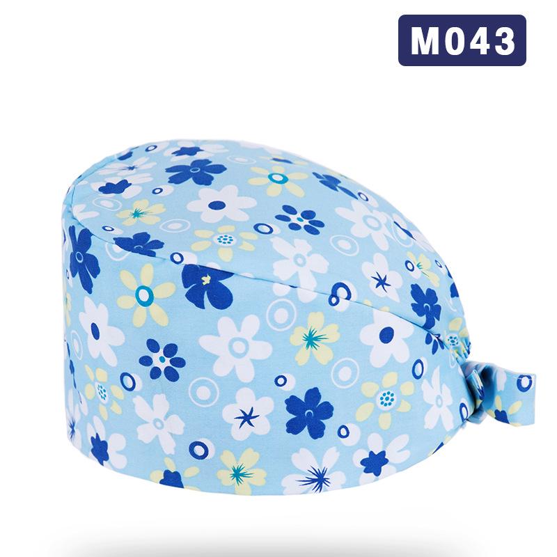 Unisex All-Cotton Printed Surgical Cap for Medical and Food Services