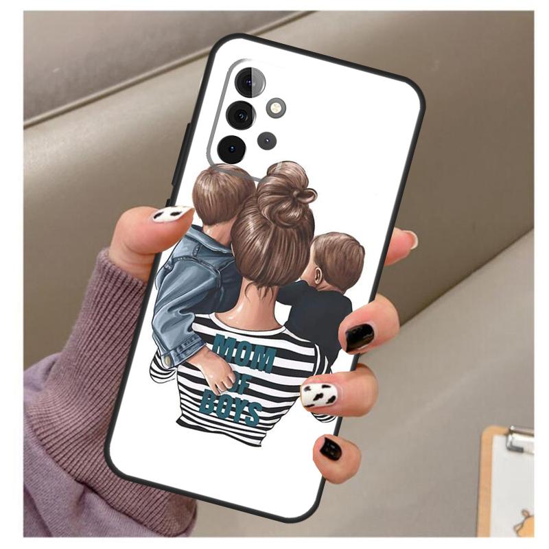 Baby Mom Daughter Girl Son Dad Case For Samsung Galaxy A32 A52 A12 A22 A16 A26 A36 A56 A06 A55 A35 A15 A54 A34 A14 A13 A53