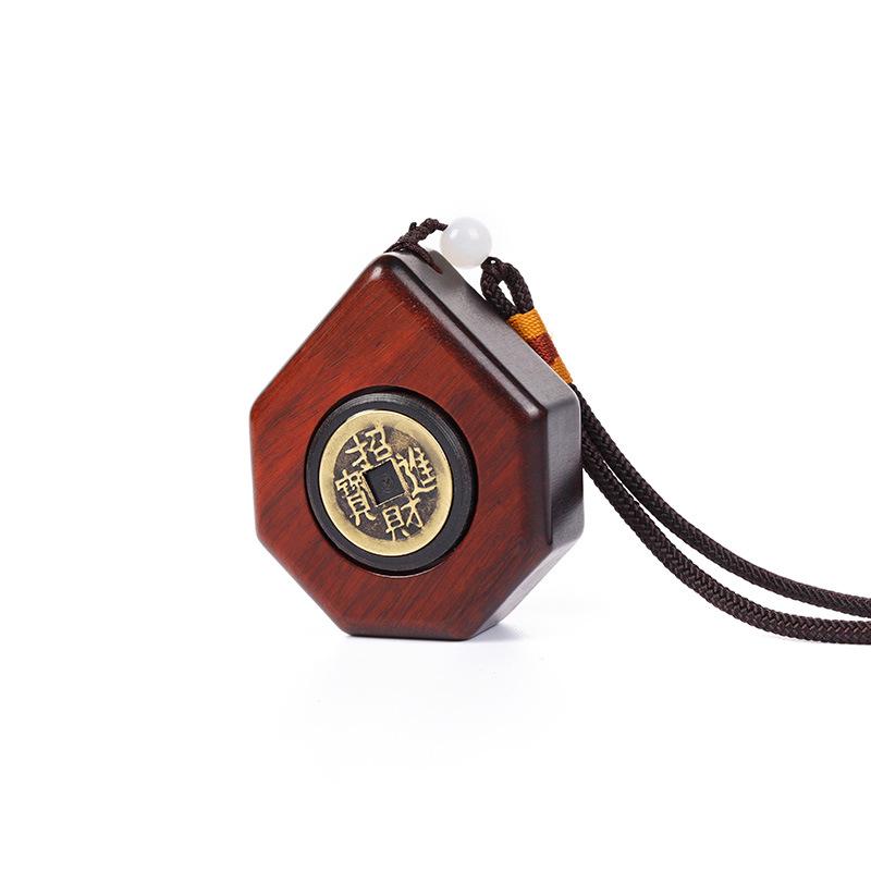 Satin Sandelholz Glücksperlen Schlüsselanhänger: Geld-bringender Anhänger für Tasche und Auto