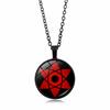 anime merchandise Naruto Sharingan Pendant Necklace Men Women Versatile Circular accessories Sweater Chain toys gifts for kids