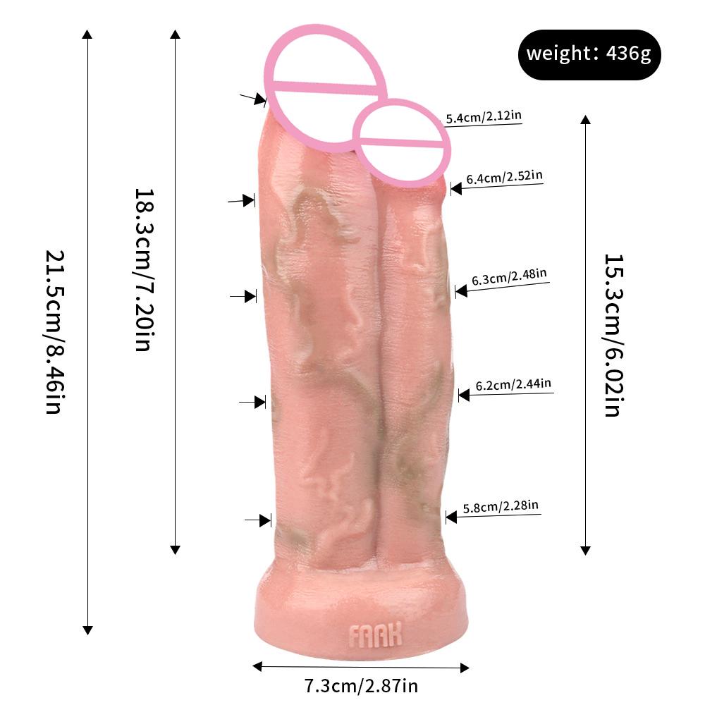 FAAK Nude Foreskin Penis For Beginners Silicone Realistic Dildo With Suction Cup Anal Plug Adult Sex Toys For Women Men