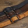 Belt Men's Matte Glossy Retro Leather Pin Buckle First Layer Cowhide Casual Trendy All-Match Youth Jeans Belt