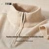 Shanshan Men's 100% Cashmere Stand-up Collar Pullover Sweater