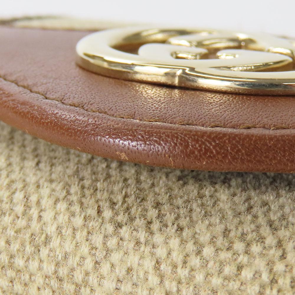 Used GUCCI Key holder  282432 Interlocking six hooks GG canvas/Calfskin beige Brown Accessories