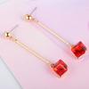 1 Pair Women Fashion Long Dangle Rhinestone  Earrings Eardrops Jewelry for Wedding
