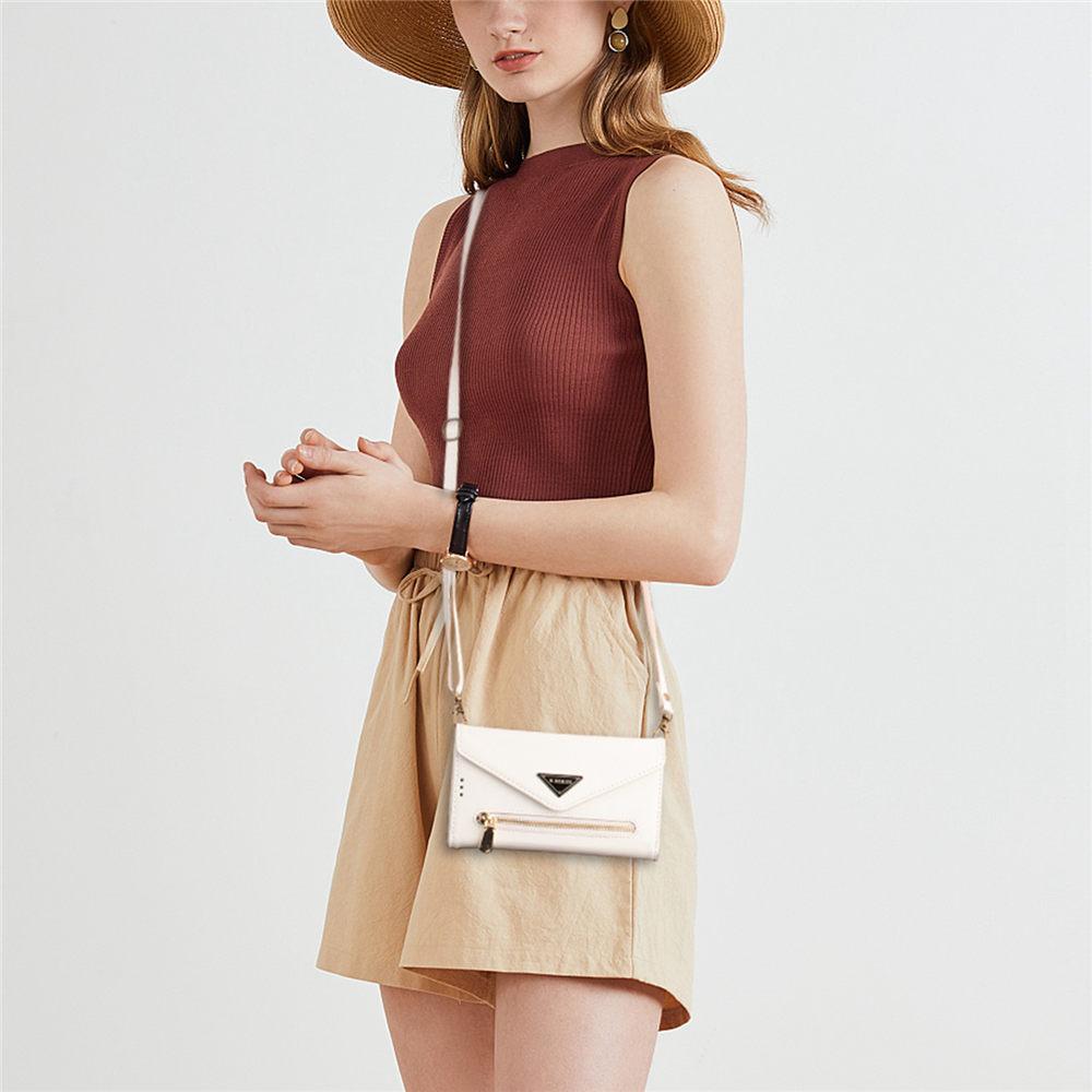 Envelope Zipper Crossbody Lanyard Wallet Case For iPhone 16 15 14 Plus 13 12 11 Pro Max XS XR 7 8 Cards Holder Hand Cover