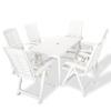 Day and Night - Day and Night Garden Dining Set 7 Pieces White Plastic