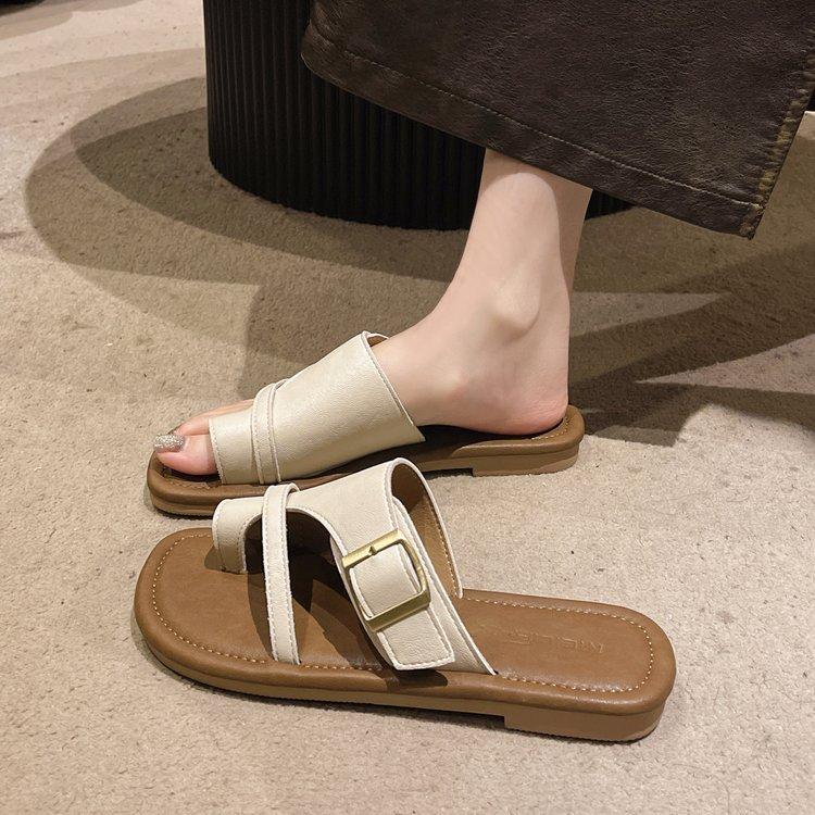 

Women s 2025 new summer Korean version of retro vacation with skirt and Roman sandals 40