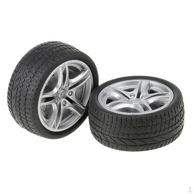 2 peças 48mm rodas de borracha pneu carro caminhão modelo brinquedos para caminhão/ônibus fazendo