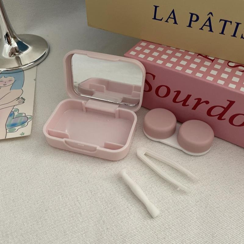 Ins Creative Niche Cute Contact Lens Box Portable Contact Lens Case Companion Care Box Travel Contact Lenses Case Beauty Case