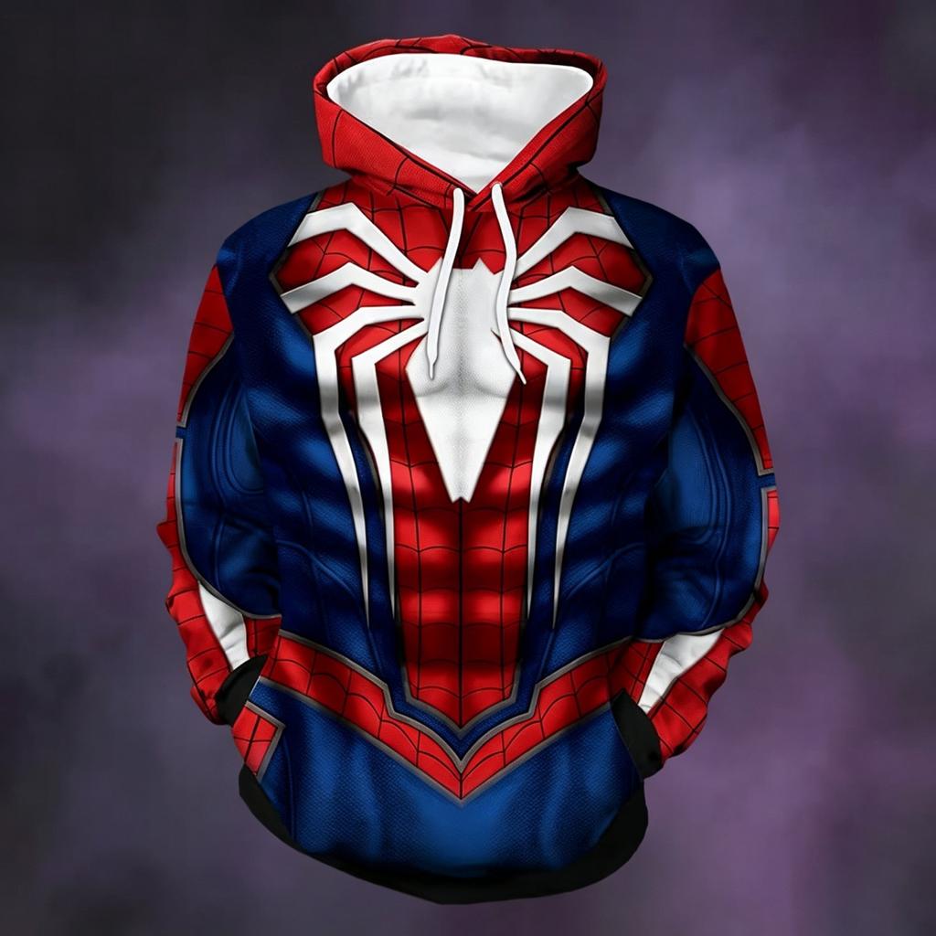 Unisex Casual Loose Fit Long Sleeve Graphic Print Pocket Hoodie for Men and Women