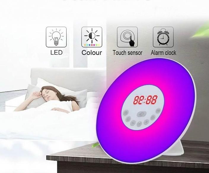 Buy Bedroom Light Wakeup Digital Alarm Clock Simulate Natural Sound