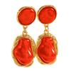 Yousheng 1 Pair Drop Earrings for Women, Irregular Baroque Imitation Pearl Design Stud Earrings, Double-Layered Pendant French Style Earrings for