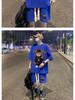 Hong Kong Style Men's Cartoon Short-Sleeve & Shorts Sports Casual Set