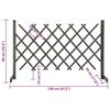 VidaXL Clôture en Treillis de Jardin Séparateur de Jardin Support pour Plantes Grimpantes Plate-Bande Extérieur Gris 120x90 314825