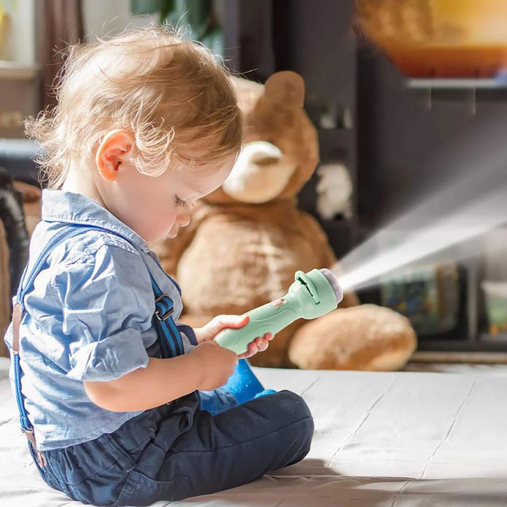 Kinder-Projektions-Taschenlampe leuchtendes kleines Spielzeug Früherziehung Bilderkennung Schieber Handprojektor